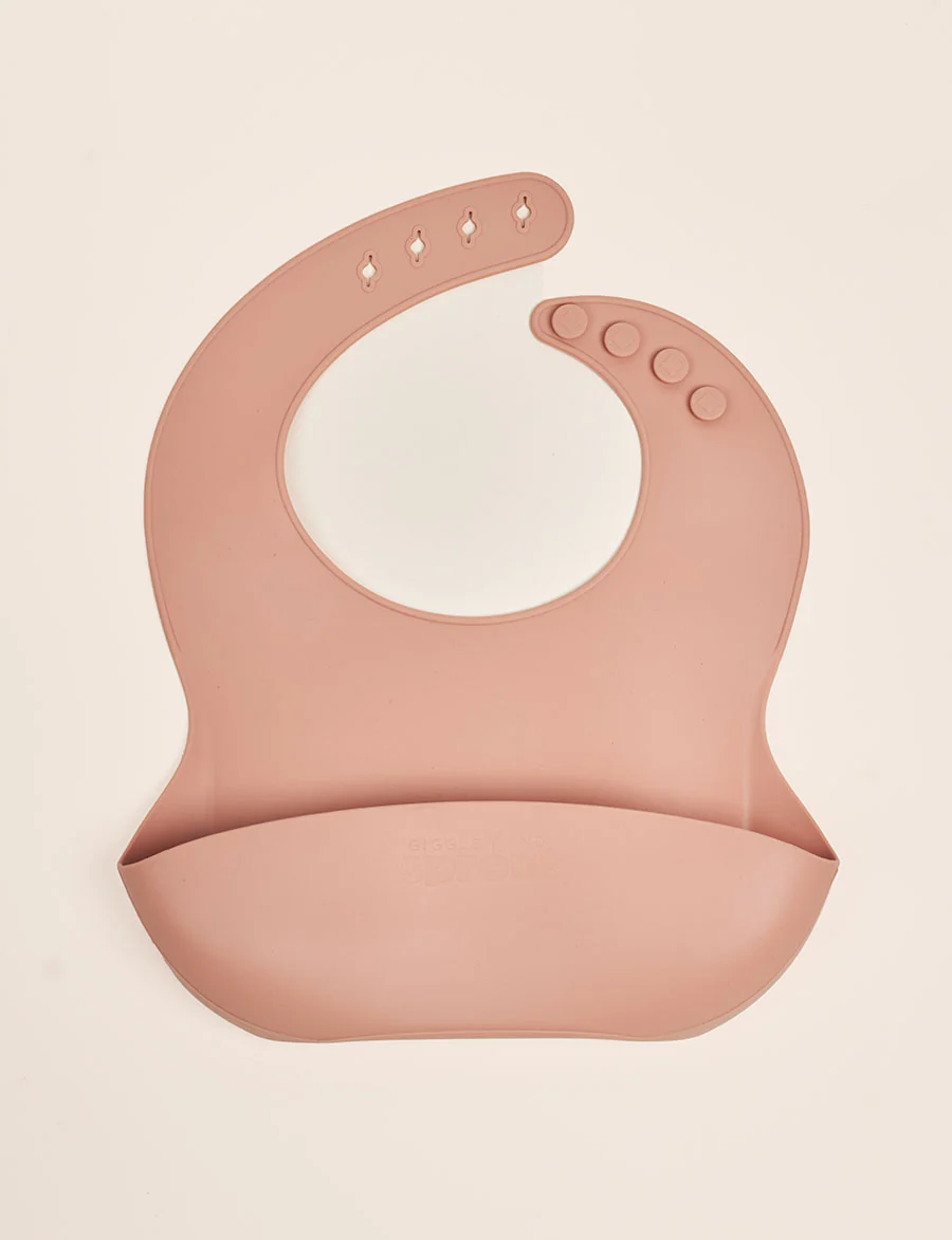 Giggle & Sprout Orange Silicone Bib
